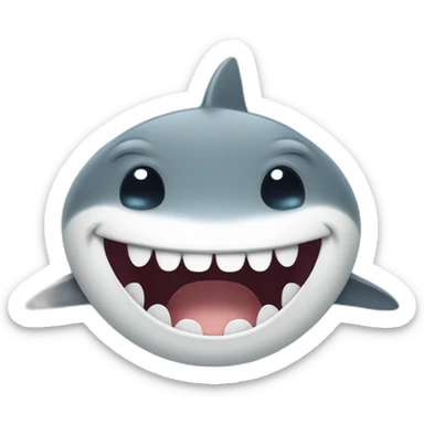 Cute Shark laughing with tears sticker