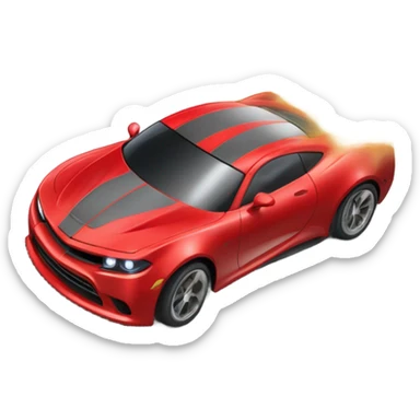 Little red race car burnout  sticker