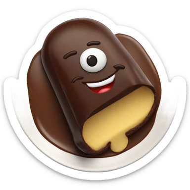 chocolate quenelle on plate sticker