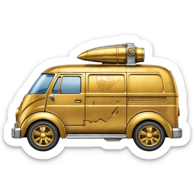 Chopped tarnished Hot Wheels 2014 Star Wars C-3PO Van Character Cars sticker