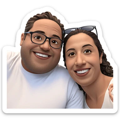 two boys smiling together sticker