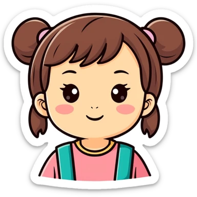 Poor little girl is so cute and cute and I hope she has the best time with you guys today  sticker