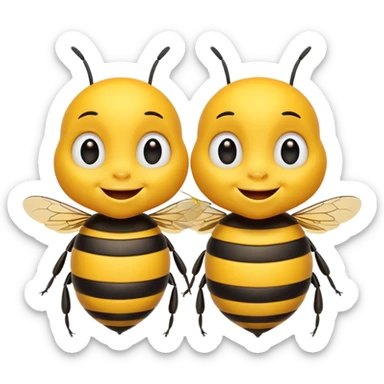 happy birthday bees  sticker