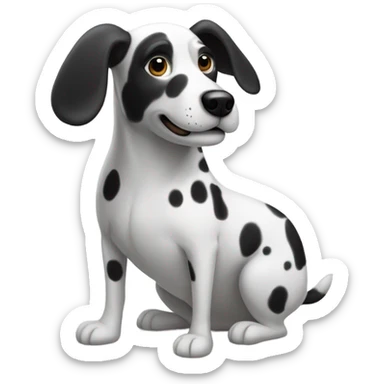 Spotty dog sticker