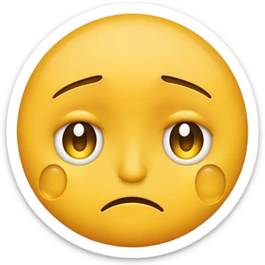 Sad and distressed yellow emoji sticker