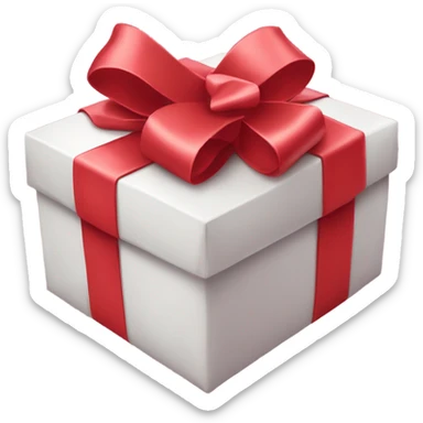 paquete de regalo color rosa con un lazo color rojo sticker