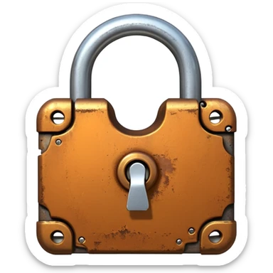 candado roto sticker