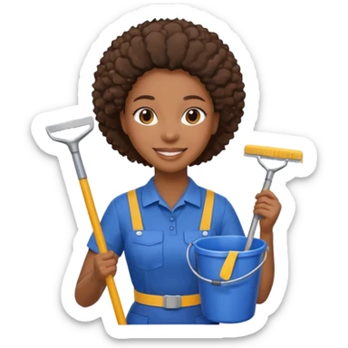 Window Cleaner  black woman sticker