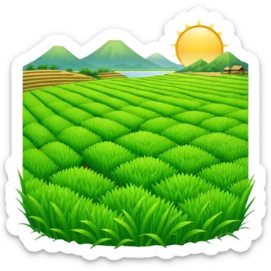 Draw an emoji of a rice field. sticker