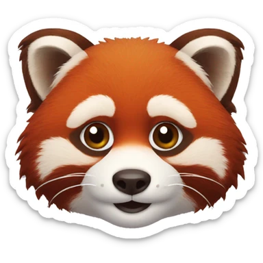 red panda face sticker