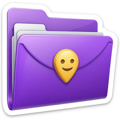 purple download folder sticker