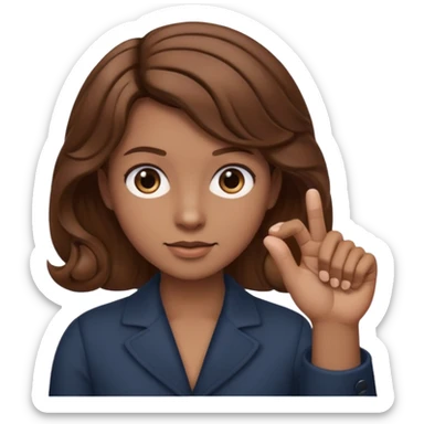 The index finger make it curl sticker