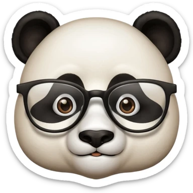 tête panda avec lunette sticker