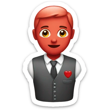 Light red heart sticker