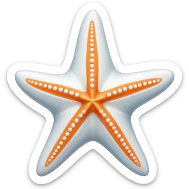 luxury white starfish sticker