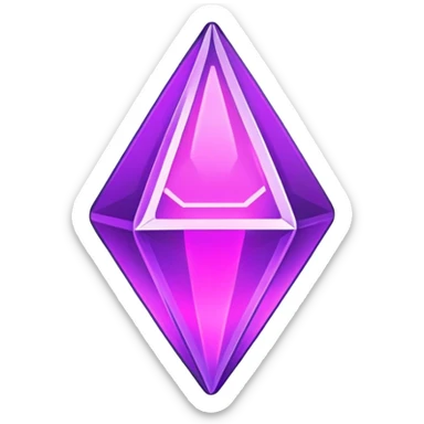 neon violet glowing plumbob sticker