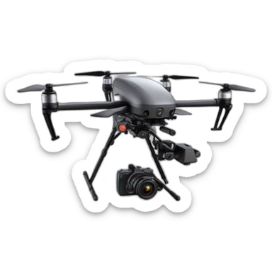 drone fpv cinélifter avec une caméra de cinéma sticker