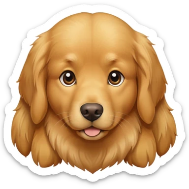 Hearts long hair golden retriever  sticker