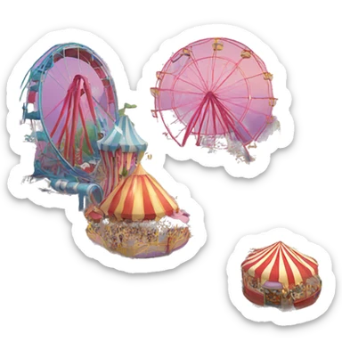 Amusement park sticker