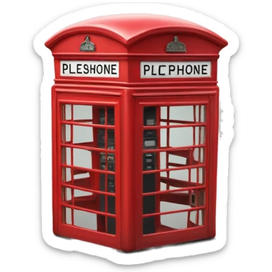 london public telephone sticker