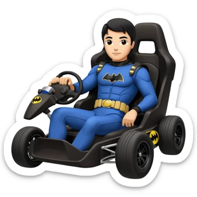 full size real-appearance road racing sexy muscular Batman’s masculine midnight-colored tight outfit 1970’s tv style dark knight stealthy accurate sporty safe plush deluxe off-road pursuit drifting car lexus (black hair,reclining and relaxed torso and shoulders back against seat) rallycross kart  sticker