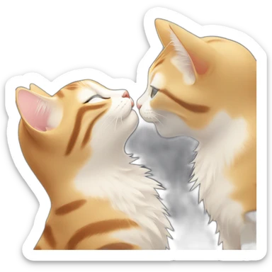 Cat kiss sticker