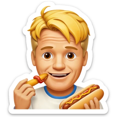 gordon ramsay eat hotdog sticker