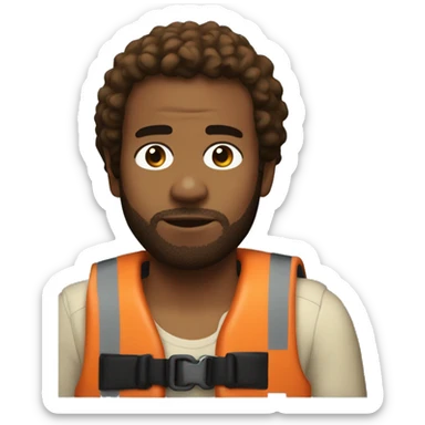 Childish Gambino with life jacket   sticker