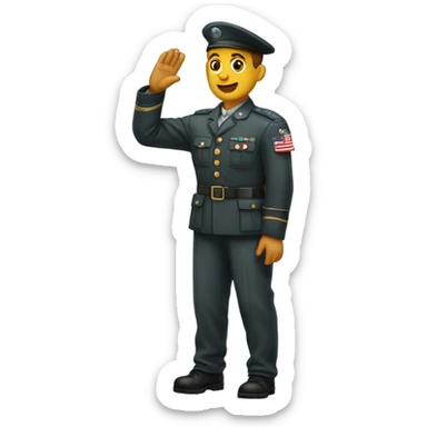 Military salute sticker