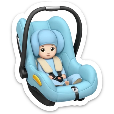 Pastel blue baby carseat sticker