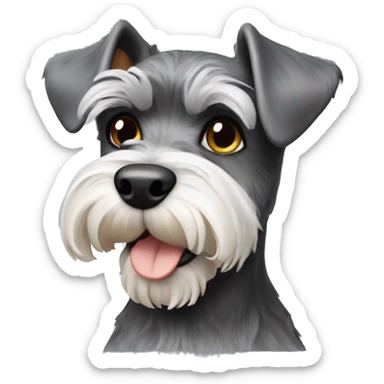 Miniature Schnauzer sunny sticker