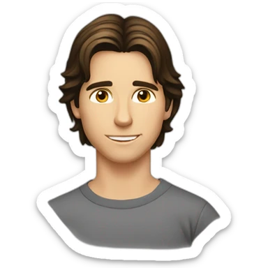 Young Christian bale sticker