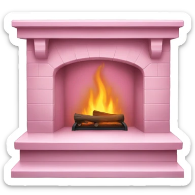 Winter Pink FirePlace sticker