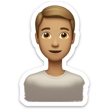 Skinny guy with straight hair.light Brown skin tone sticker