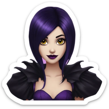 Elissabat-vampire-monsterhigh-goth-romantic-bangshair sticker