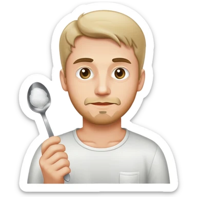 Make a guy w sugar and a lighter and a spoon with sugar sticker