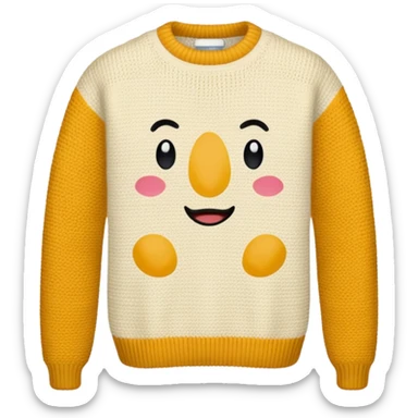 cream colored sweater sticker