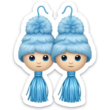 Two baby blue Tassels sticker