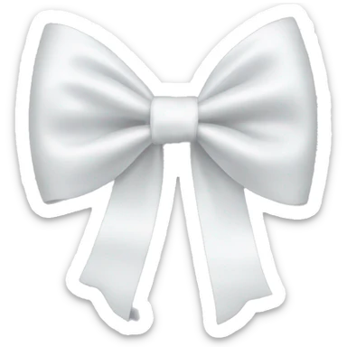 white satin bow sticker