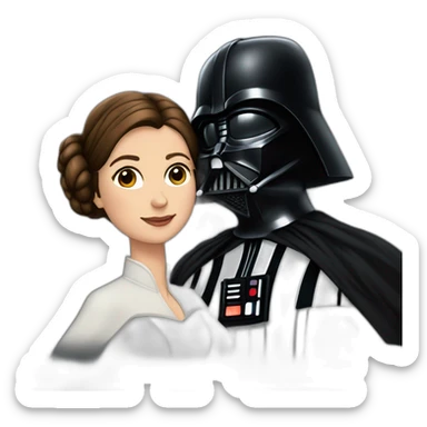 Darth Vader loving Leia sticker
