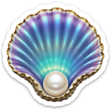 Sparkling Oyster with pearl sticker