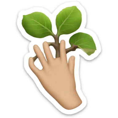 fig hand apple emoji  sticker