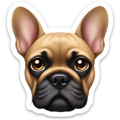 Black-and-tan French bulldog so with puppy eyes  sticker