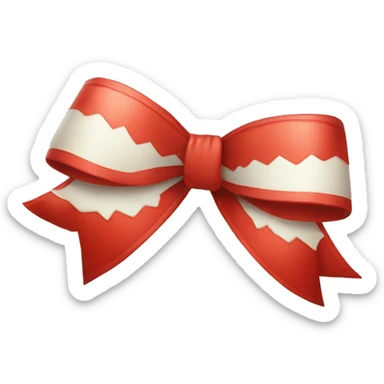 christmas bow sticker