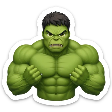 Alien buff as hulk sticker