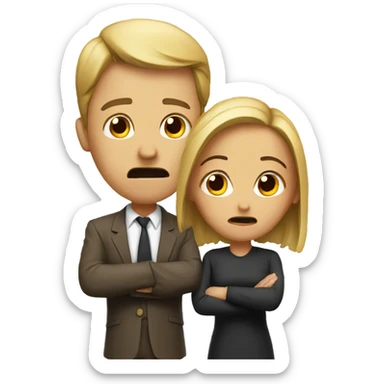 A couple arguing sticker