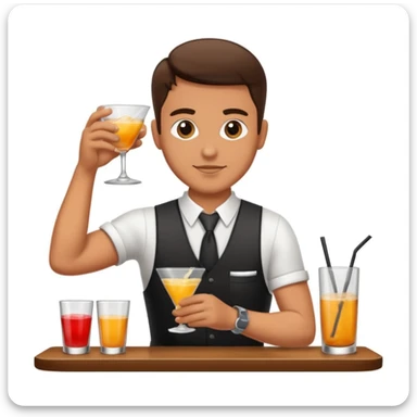 bartender mixing drinks sticker