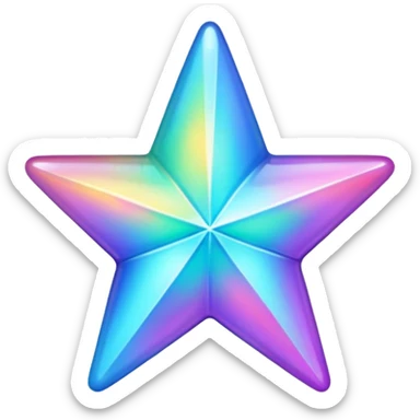 magic glow holographic glossy star sticker