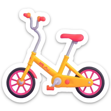 children's bike, bright colors sticker