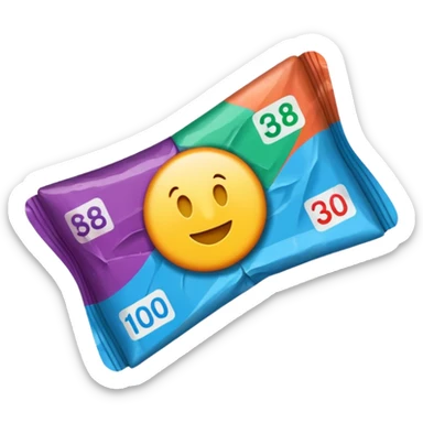 Lottery scratch ticket sticker